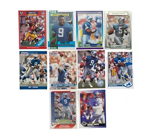 LOTE de 10 tarjetas Rodney Peete Detroit Lions con juego profesional 1989 #521 novato radiocontrol - Imagen 1 de 7