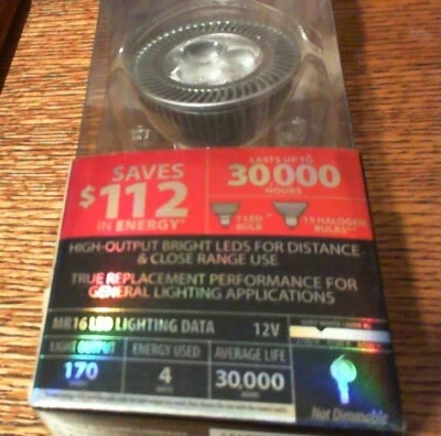 Feit Performance LED MR16 High Output Indoor/Outdoor Flood Light Bulb w/GU 5.3 - Image 1 of 4