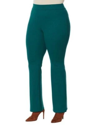 IMAN Global Chic Evergreen Green 360 Slim Ponte Boot-Cut Pant 3X Tall 3XT New - Изображение 1 из 4