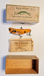 Vintage Helin U20 Flatfish Fishing Lure With Box and paper - Picture 1 of 6