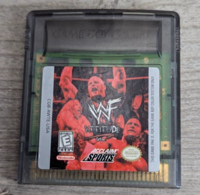 WWF WWE Attitude Get It (Nintendo Game Boy Color GBC Acclaim) Solo cartucho Foto 1 de 3