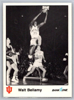 Walt Bellamy 1986-87 Bank One All-Time Greats Series I #2 Indiana Hoosiers - Image 1 of 2