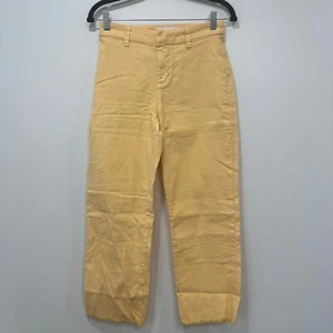 Frank & Eileen Womens Kinsale Performance Pant Sunshine Yellow Cotton Flax $298 - Picture 1 of 8