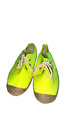 Old Navy Coral Neon Yellow Canvas Espadrilles Flats Shoes Girls size 11, 12, 4