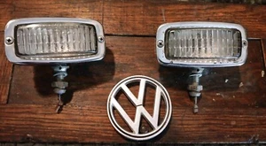 (2)Vintage Hella Fog/Back Up Lights VW, Porsche Made in Germany, & VW Emblem ! - Picture 1 of 10