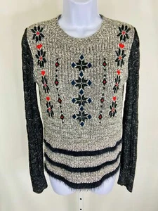 Desigual Langarm-Pullover Plissee gerippt bestickt Damen Größe Small - Bild 1 von 7