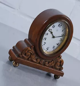 Reloj despertador mecánico Junghans reloj de escritorio reloj buffet Gründerzeit alrededor de 1900 - Imagen 1 de 10