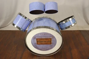 Noble & Cooley Faded Blues Junior Metal Drum Kit Set Vintage - Bild 1 von 10