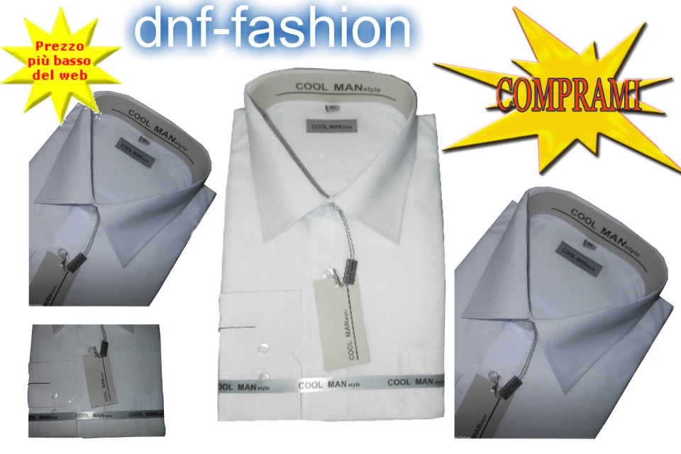 Camicia classica uomo Cool Man manica lunga collo classico articolo 120 - Immagine 1 di 1
