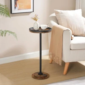 HOOBRO Side Table Drink Table Coffee End Table Martini Table Pedestal Table - Picture 1 of 9