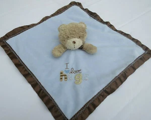 Brown Bear I love hugs Baby Security Blanket Blankie Banky Carters child of mine - Picture 1 of 4