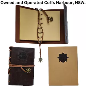 Vintage Retro Leather Bound Journal Blank Notebook Book Sketchbook Travel Diary - Picture 1 of 8