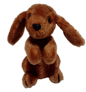 Vintage Dackel Dakin Hund Plüschtier Stofftier betteln sitzt rostbraun 10 Zoll 1978 - Bild 1 von 8