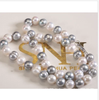 Stunning 12-13mm South Sea Baroque Multicolor  Pearl Necklace 18inch 925s - Image 1 of 4