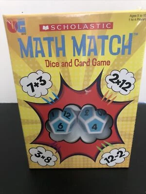 Juego de dados y cartas Scholstic Math Match NUEVO Foto 1 de 3