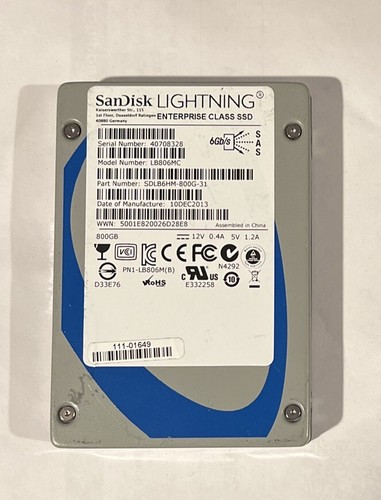 NetApp 800GB SAS SSD Solid State Hard Drive E-X4030A-R6 DE5600 LB806MC ...