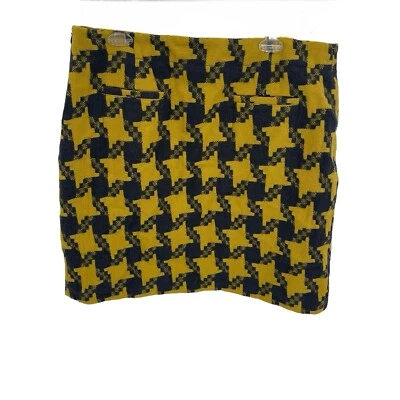 Boden Grey Yellow Wool Houndstooth Pencil Skirt Size 14 Tall Long NWOT Women - Image 1 of 4