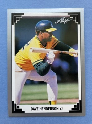 1991 Leaf Baseball Dave Henderson #232 Oakland Athletics - Image 1 of 2