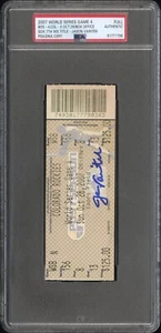 Signed Jason Varitek 2007 World Series Game 4 Full Ticket Red Sox Clinch PSA DNA - Picture 1 of 3