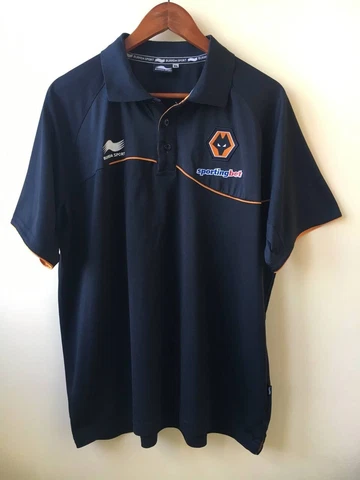 Wolverhampton Wanderers Burrda Sport football soccer polo shirt. Size XL Cover