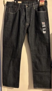 Levis 501 OG Shrink To Fit Button Fly Blue Rigid Jeans W36/L30-Inseam 29-1/4 NWT - Picture 1 of 12