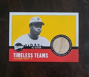 2001 Upper Deck Vintage Al Oliver Timeless Teams GU Bat SP #PI-AO Pirates - Picture 1 of 2