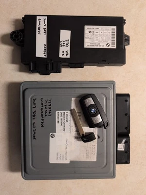 2007 BMW 328i E90 MSV80 DME+CAS+KEY SET MODULE SET 7576297 Siemens - Image 1 of 4