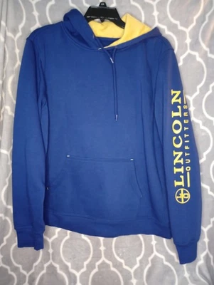 Lincoln Outfitters Blue/Yellow Hoodie Adults 2X Pullover NWOT - Image 1 of 4