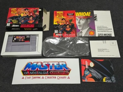 SNES JUSTICE LEAGUE TASK FORCE 100% Complete Near Mint CIB Box Super Nintendo - Image 1 of 4