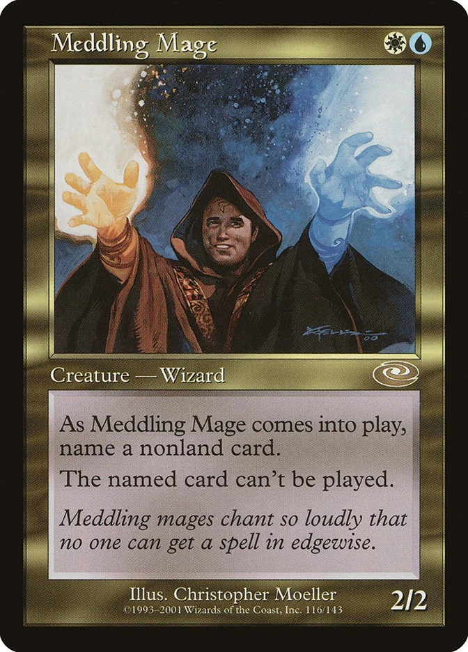 MTG Magic the Gathering Meddling Mage (116/146) Planeshift MP - Image 1 of 1