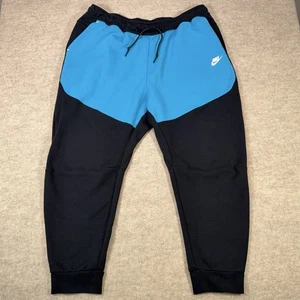Nike Sportswear Tech Fleece Jogger Pants Blue Black Mens 4XL Tapered CU4495-015 - Picture 1 of 16