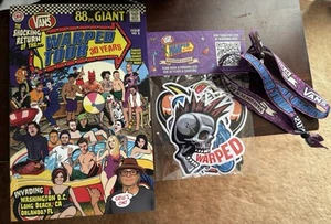 VANS Warped Tour 30th Anniversary Official Program Stickers and Patch Bracelets - Picture 1 of 1