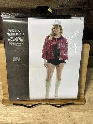 NUEVA KBW Global Chaqueta Rosa Oropel Flecos Talla Adulto Plus Foto 1 de 2