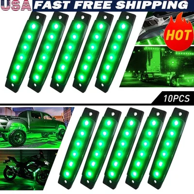 Luces de señalización laterales LED para cortadores ahumados camión remolque caravanas coche verde 10 un. Foto 1 de 4