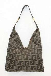 Fendi Zucca Hobo Tobacco Bag - Brown - Picture 1 of 21