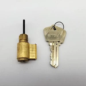 Arrow Lock Cylinder 15HC Satin Brass Hotel Function Key in Knob E Keyway 5 Pin - Picture 1 of 7