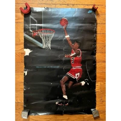 Póster vintage de Nike Scottie Pippen Chicago Bulls 1991 Beam Me Up Scottie NBA Foto 1 de 3