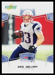 2008 Score Wes Welker #185 FOOTBALL New England Patriots - Picture 1 of 2