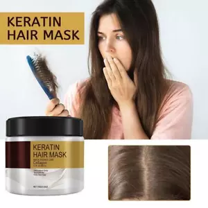 KERATIN PROTEIN COLLAGEN HAIR MASK FOR DRY DAMAGED HAIR REPAIR TREATMENT 100g~ - Picture 1 of 10