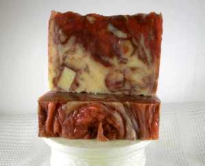 Jabón de leche de cabra canela manteca de karité jabón artesanal hecho a mano gran regalo - Imagen 1 de 7