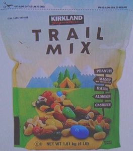 Kirkland Signature Trail Mix Nuts 4 lbs Milk Choclate Peanuts 3 Pack - Picture 1 of 5