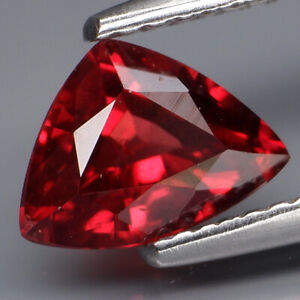 1.58Ct.Best Color&Full Fire! Natural Red Pyrope Garnet Mozambique,Africa