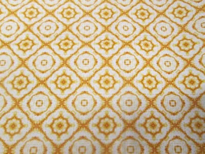 STRIPES -Orange & Yellow on Tan  - REMNANT - 30"Lx42"W - Cotton - VERY NICE!!! - Image 1 of 4