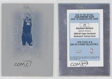 2008-09 Topps Hardwood Printing Plate Cyan 1/1 Rasheed Wallace #23