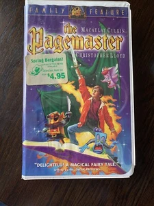 The Pagemaster VHS Movie 1995 Clamshell Macaulay Culkin Vintage - Picture 1 of 3