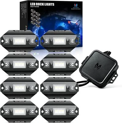 RGBW LED Luces de Roca 8/12/16 Cápsulas Multicolor Bajo la Cuerpo Brillo Neón Offroad Lámpara Kit Foto 1 de 4