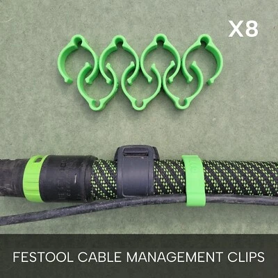 TOOL MOD SHOP Festool CTL / CTM Extractor Cable Clips for D27 Hose and 240V / 110V Cable