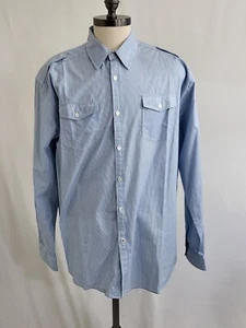 J Peterman Shirt Mens Size XL Extra Large Button Up Striped Dress Cotton NEW - Picture 1 of 9