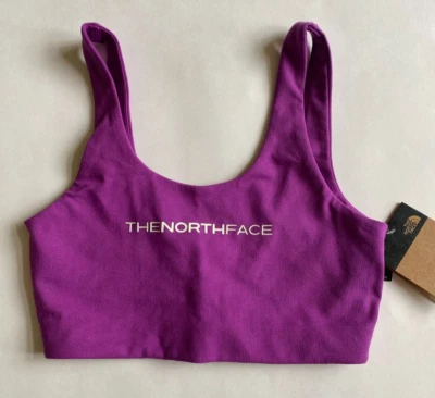 NWT Womens The North Face Logo Coordinates Sports Bra Purple Cactus Flower S - Image 1 of 3