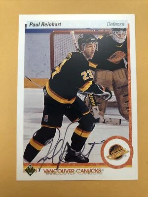 Paul Reinhart Signed Vancouver Canucks Card - Image 1 of 2